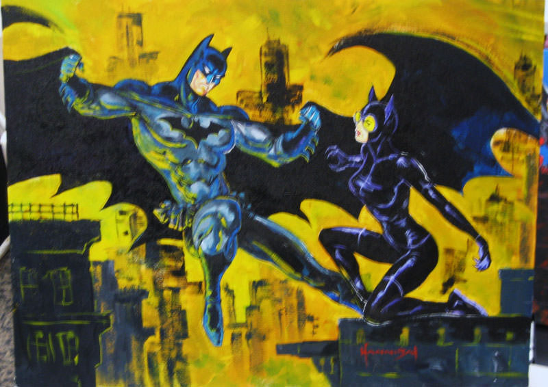 Big Apple Comic Expo, Nov. '08: Batman vs. Catwoman by Hannibal King