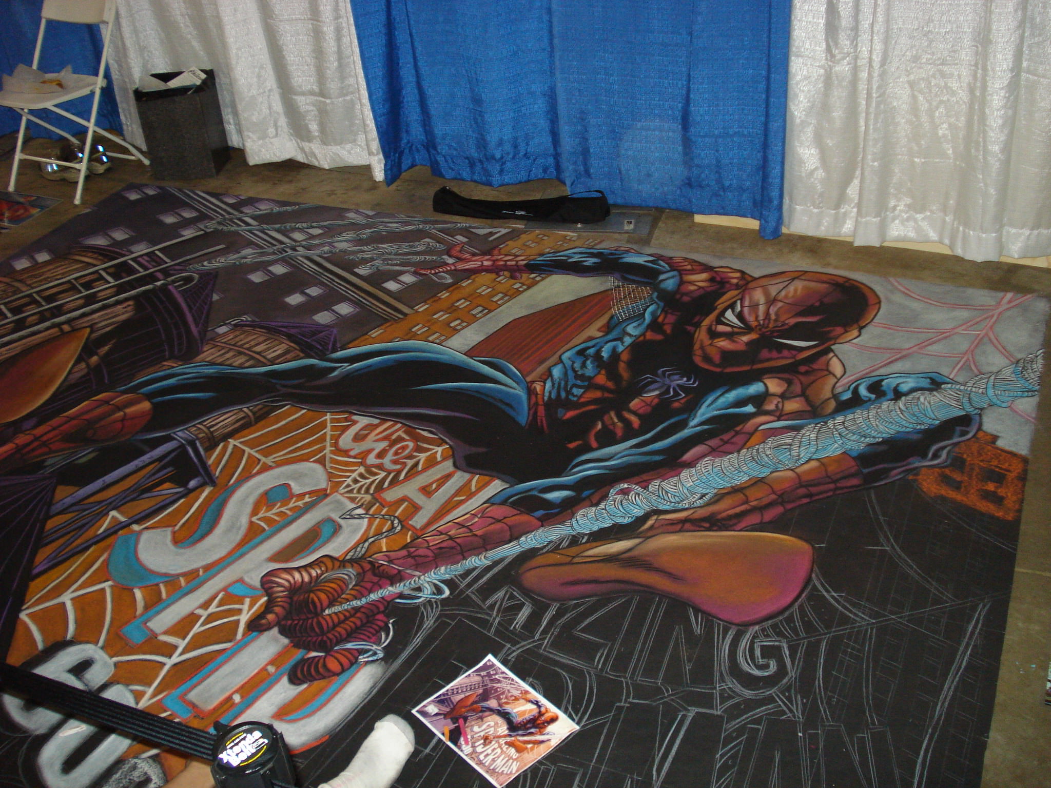Wizard World Philly 2009 - Spiderman Chalk Mural