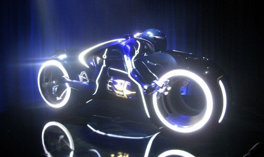 Tron Legacy Viral Campaign: A Real Live Next Generation LightCycle on Display at Flynn's Arcade 02