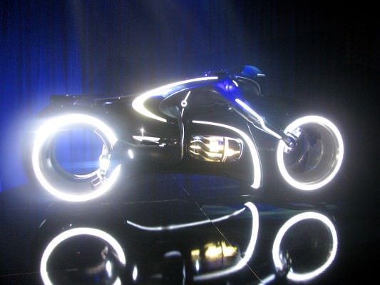 Tron Legacy Viral Campaign: A Real Live Next Generation LightCycle on Display at Flynn's Arcade 05