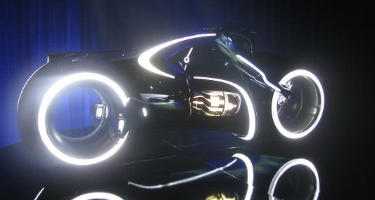 Tron Legacy Viral Campaign: A Real Live Next Generation LightCycle on Display at Flynn's Arcade 06