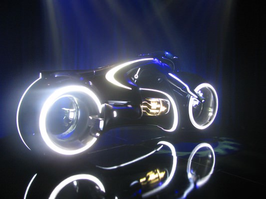 Tron Legacy Viral Campaign: A Real Live Next Generation LightCycle on Display at Flynn's Arcade 07