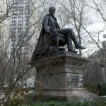 Gov. William H. Seward Statue dons The Cape. Madison Square Park, New York