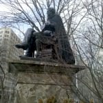 Gov. William H. Seward Statue dons The Cape. Madison Square Park, New York