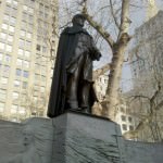 Admiral David Glasgow Farragut Statue dons The Cape. Madison Square Park, New York