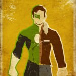 Danny Haas Dual Identity print focusing on Hal Jordan/Green Lantern
