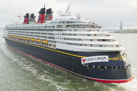 Disney Magic cruise ship in New York City