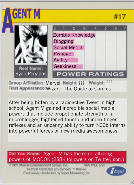 Agent M, Marvel Super Hero. Back