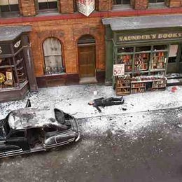 Captain America: The First Avenger, set photos. Photo courtesy of www.captainamericafilmingmanchester.co.uk