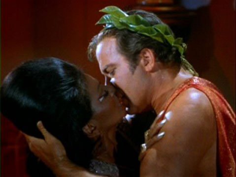 Star Trek Kirk and Uhura kiss