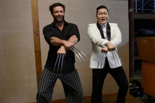 Hugh Jackman and PSY Wolverine "Gangnam Style" Image