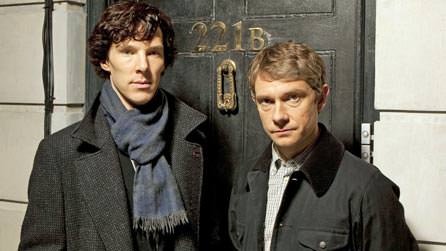 Benedict Cumberbatch and Martin Freeman Sherlock 221b Baker Street