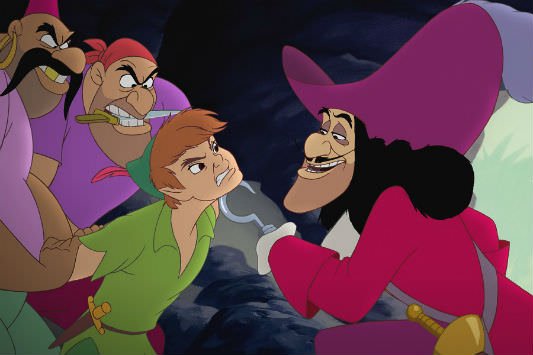 Peter Pan and Captain Hook in Return To Never Land
