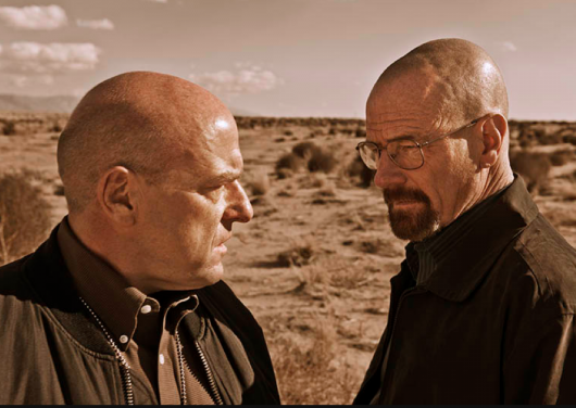 Hank Schrader (Dean Norris) and Walter White (Bryan Cranston) Photo by Frank Ockenfels 3/AMC