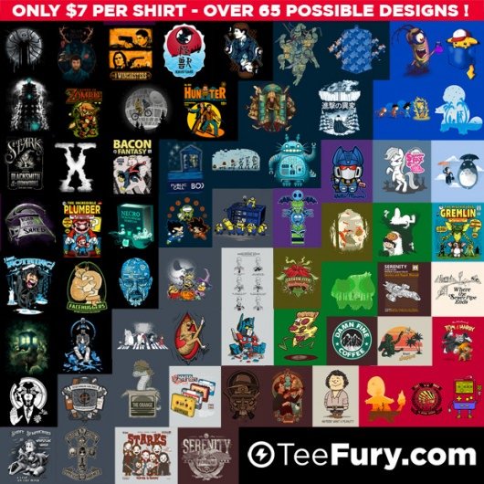 Teefury $7 Spook-Tacular T-Shirt Grab Bag sale possible designs
