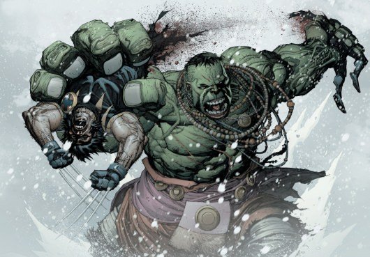 Marvel Knights: Ultimate Wolverine vs Hulk: Hulk rips Wolverine in half
