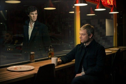 Sherlock Season 3 Sherlock Holmes (BENEDICT CUMBERBATCH) and John Watson (MARTIN FREEMAN)