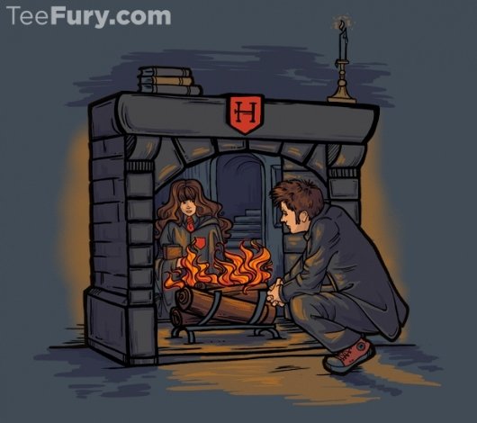 Geek Gear Doctor Who Harry Potter Witch In The Fireplace Shirt