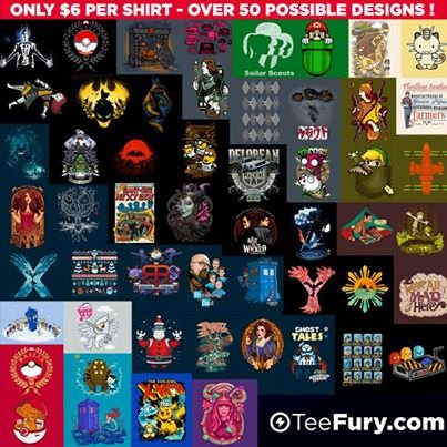 MLK Monday Teefury $6 t-shirt sale selections