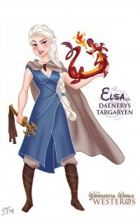 Elsa as Daenerys Targaryen