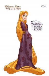 Rapunzel as Sansa Stark