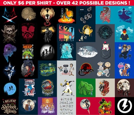 Teefury $6 t-shirt sale selections for March 2014