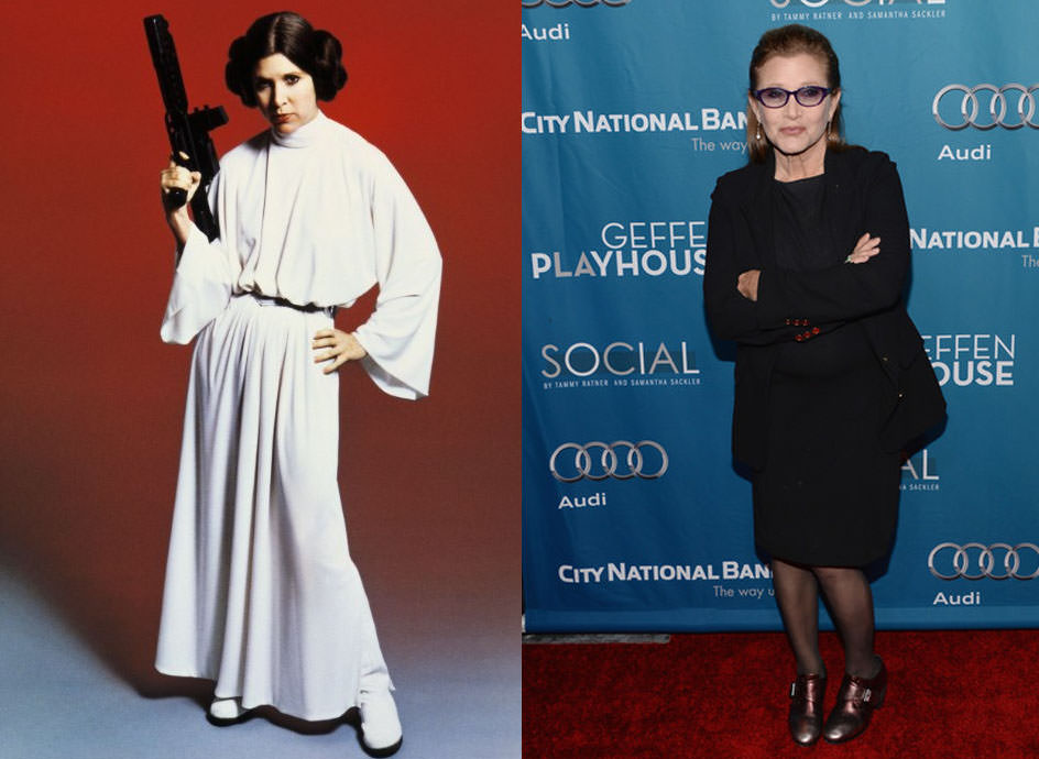 Carrie Fisher Then And Now