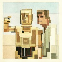 Star Wars Geometric Art: Luke Skywalker and C-3PO