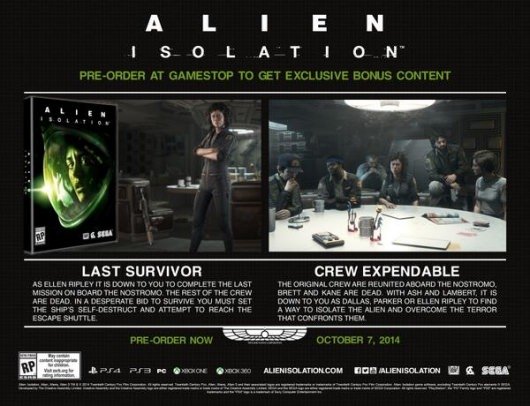 Alien: Isolation Pre-Order Bonuses
