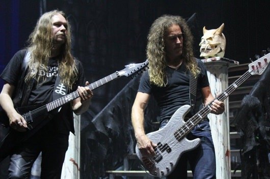 King Diamond band Pontus Egberg (right) and Mike Wead (left)