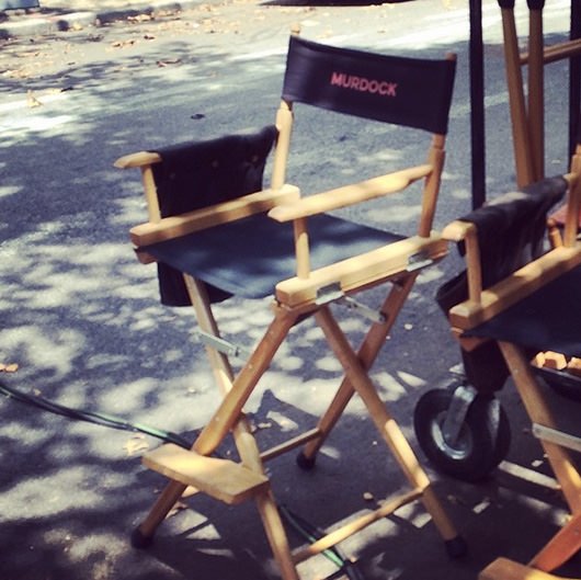 Marvel Daredevil Netflix series Murdock chair on set