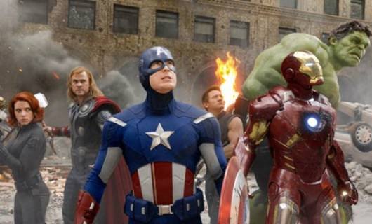 The Avengers movie group photo