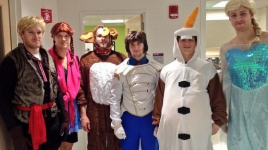 Boston Bruins Players Dressed as Frozen Characters #1
