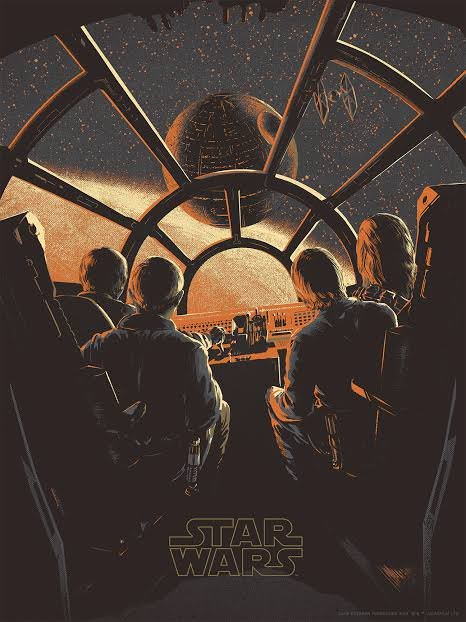 Star Wars screen print metallic ink variant