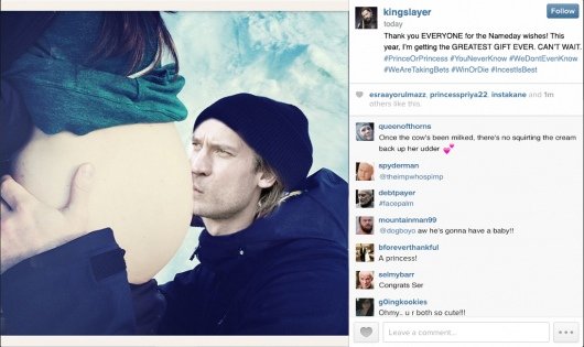 Jaime and Cersei Lannister Confirm Pregnancy April 1, 2015