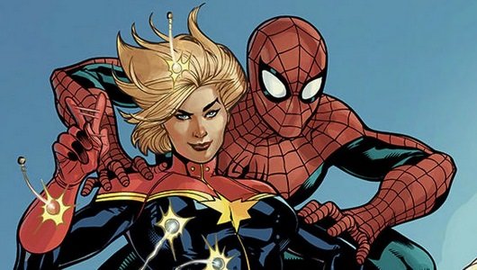 Spider-Man and Captain Marvel
