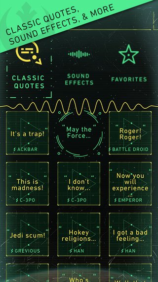 Star Wars App Screenshot Classic Quotes