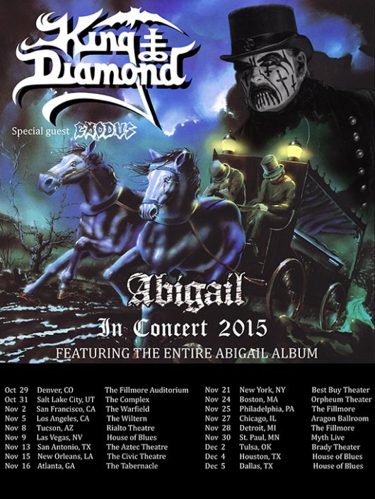 King Diamond and Exodus Tour Poster Fall 2015