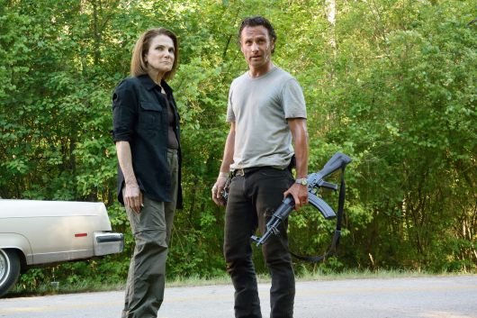 Tovah Feldshuh as Deanna Monroe and Andrew Lincoln as Rick Grimes - The Walking Dead
