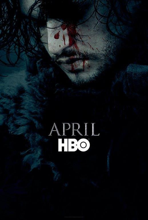 Game Of Thrones Season 6 promo art Jon Snow
