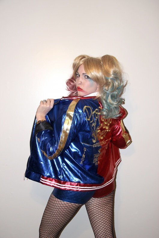Harley Quinn cosplay jacket - Sarah from Geeks Of Doom