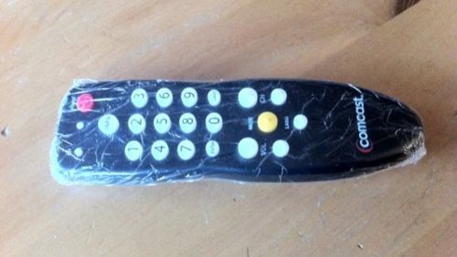 Remote Wrapped in Plastic