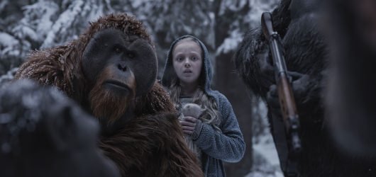Karin Konoval, left, and Amiah Miller in Twentieth Century Fox's War for the Planet of the Apes