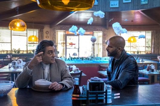 American Gods Wednesday explaining to Shadow