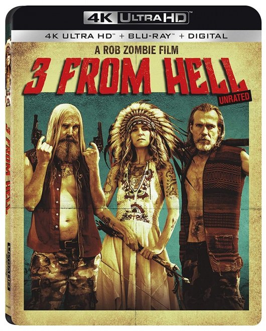 Rob Zombie 3 From Hell 4k Blu-ray cover